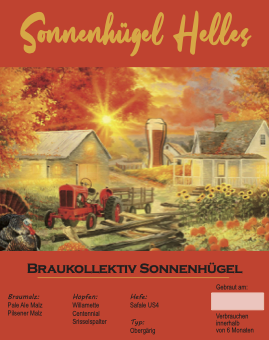 Bieretikett Sonnenhügel